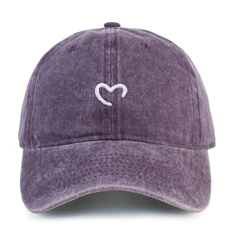 Marlia - Gorra Bordada Con Corazón Cosido