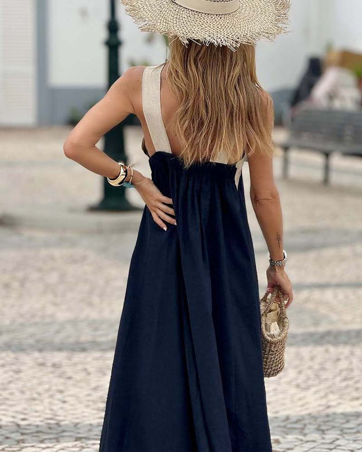 Giana - Elegante Vestido Sin Espalda Con Cuello Cruzado