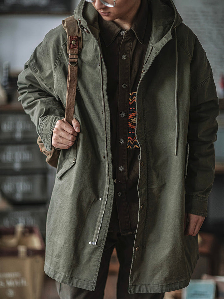 Ragnar - Chaqueta Con Capucha De Estilo Militar Vintage