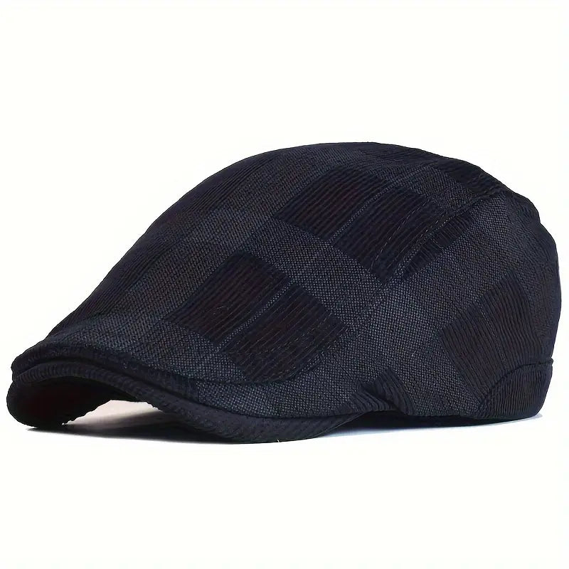 Enriko - Gorra Boina Vintage de Algodón a Cuadros