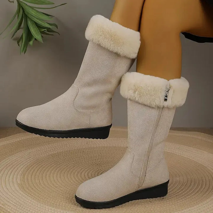 Neah - Botas Largas Y Cálidas Con Cremallera