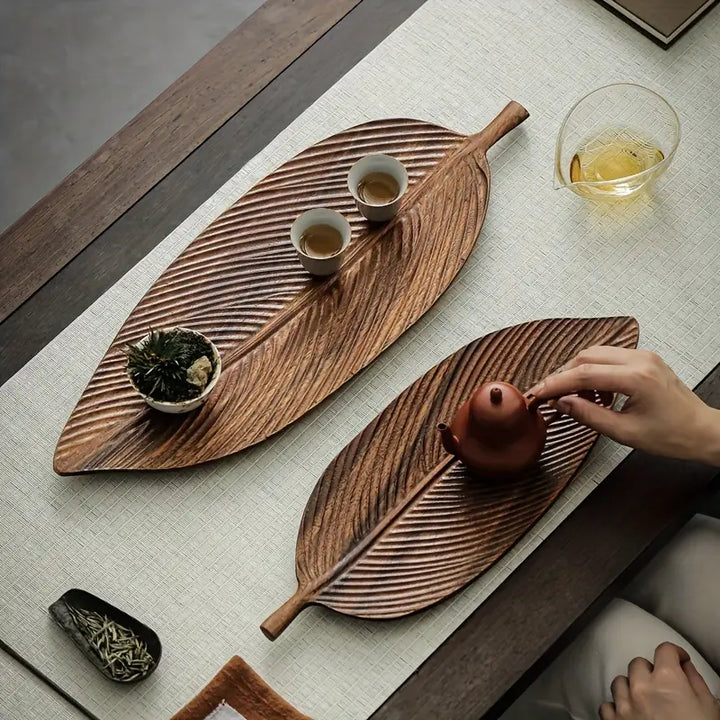 NaturePlatter - Bandeja Para Servir Con Forma De Hoja