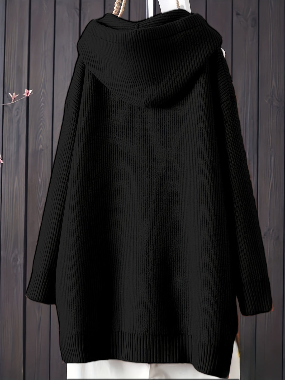 Genivee - Sudadera Con Capucha De Punto Manga Larga Informal