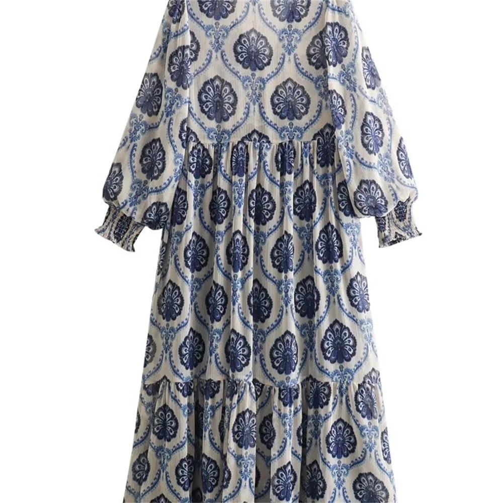 Willa - Vestido Vintage de Manga Larga