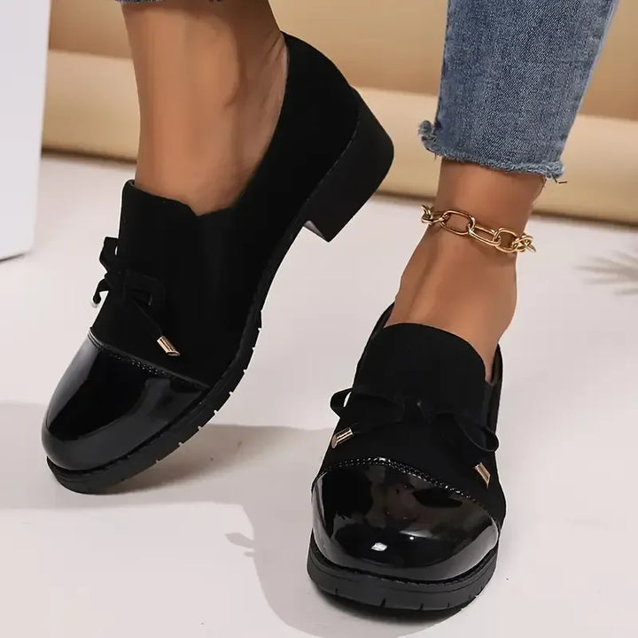 Azahra - Elegantes Mocasines Sin Cordones Con Lazo
