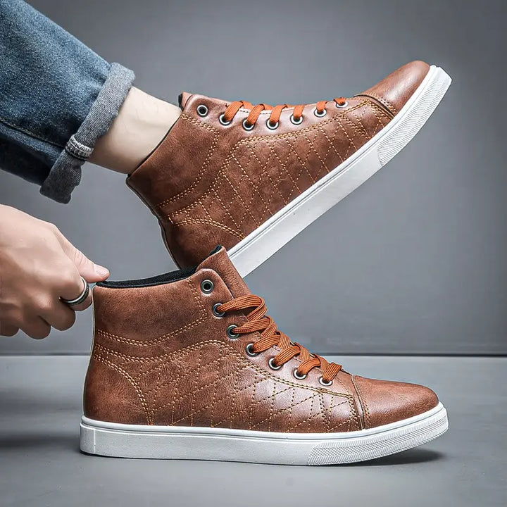 Gayle - Zapatillas Deportivas Casuales de Media Caña Con Estampado de Cuadros