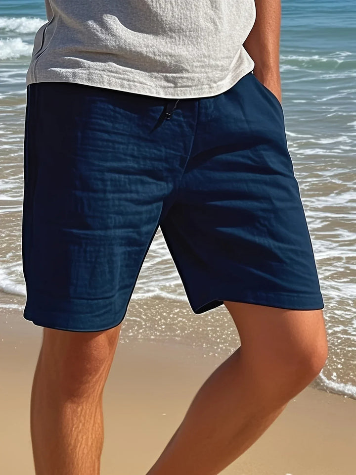 Callan - Pantalones Cortos Informales De Lino Con Bolsillo