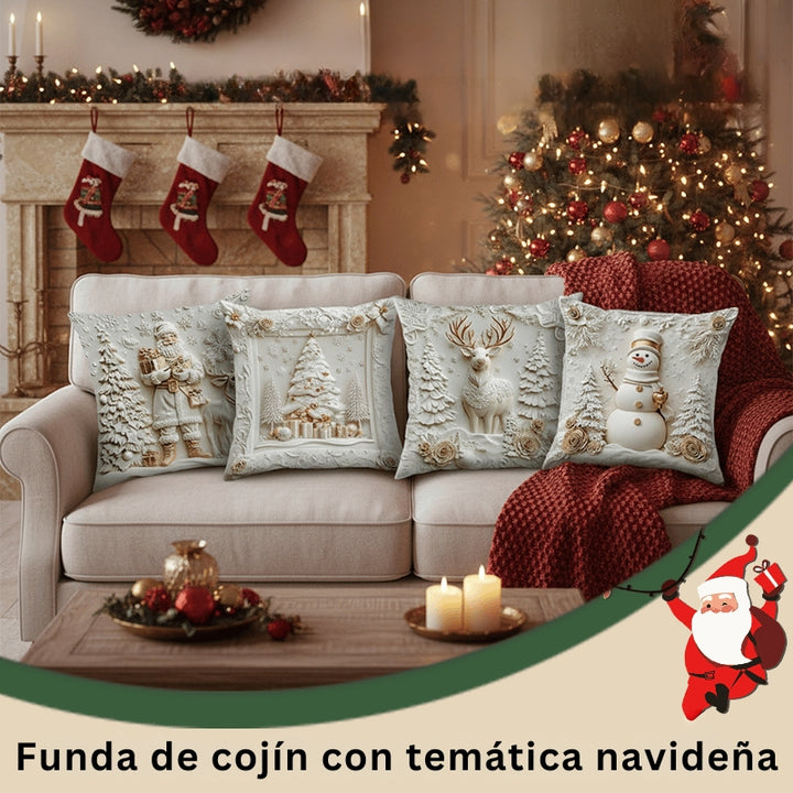 CozyFest - Funda De Almohada Con Motivos Navideños Para La Decoración Del Hogar