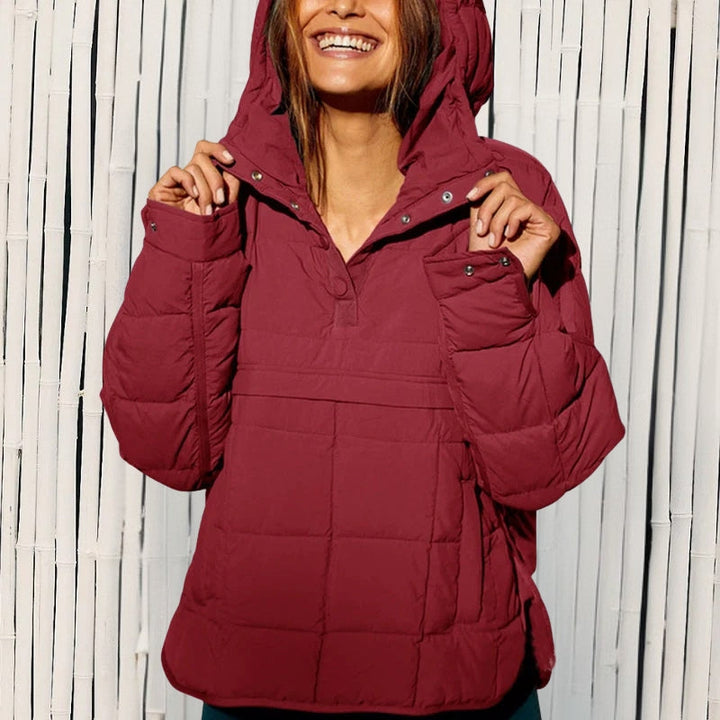 Merve - Elegante Manga Larga Puffer Chaqueta