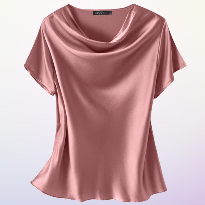 Smaro - Informal Manga Corta Blusa Con Cuello Redondo