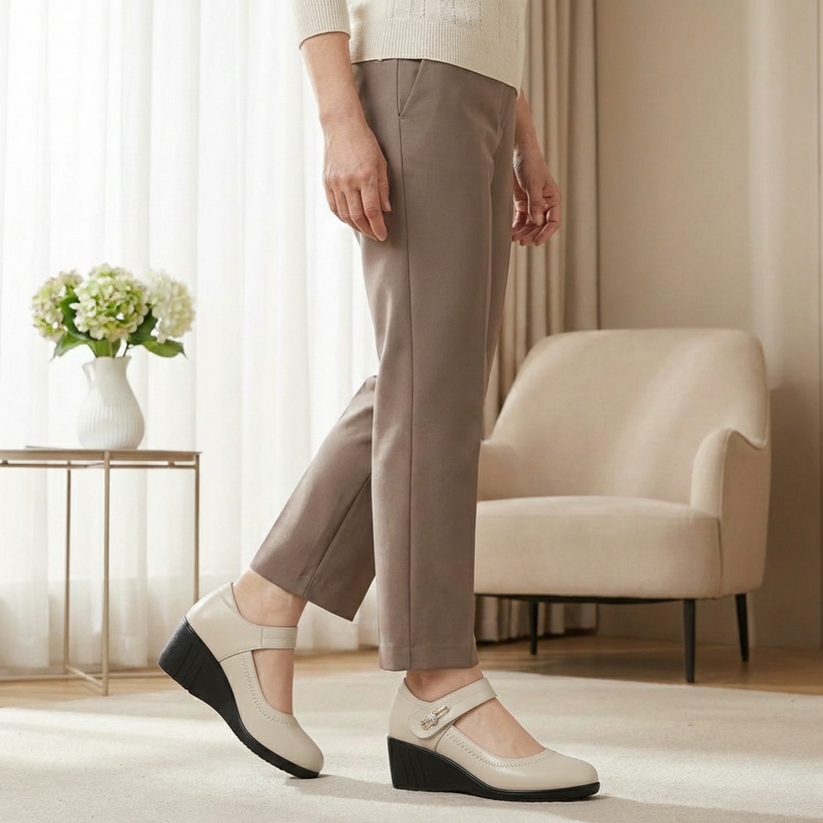 Aikaterina - Zapatos Con Puntera Redonda y Correa Con Hebilla