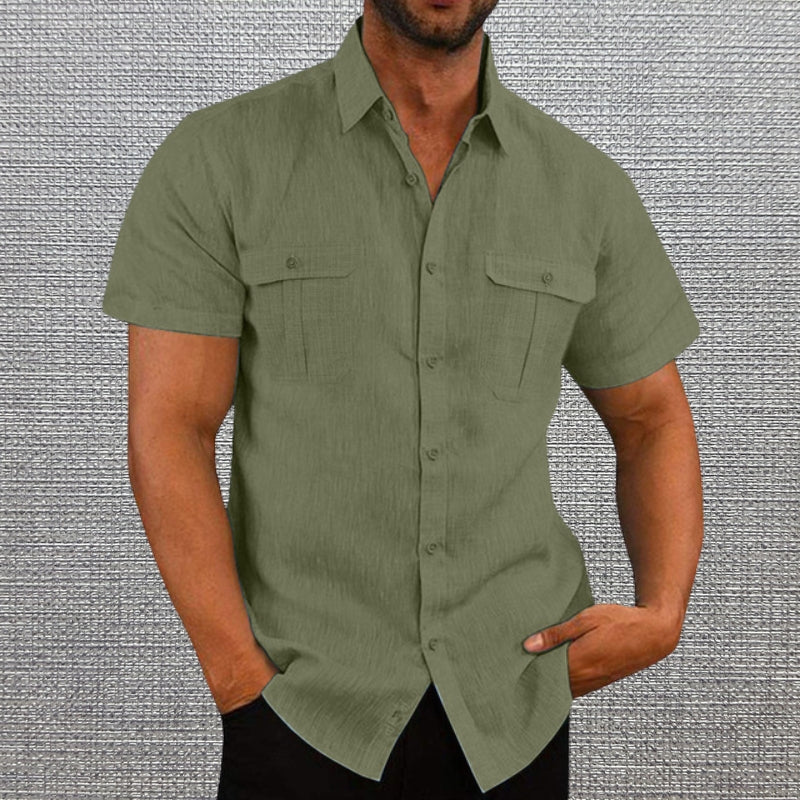 Darius - Camisas De Manga Corta Con Dos Bolsillos En El Pecho