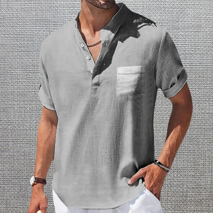 Anthony - Camiseta Elegante De Manga Corta Con Bolsillo