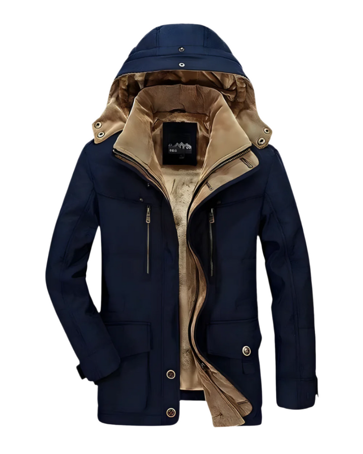 Aziel - Chaqueta Acolchada De Invierno Con Múltiples Bolsillos