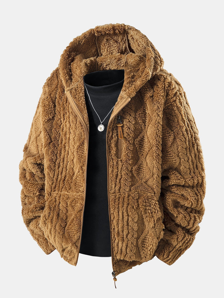 Alonzo - Sudadera Con Capucha Teddy Jacquard Geométrico