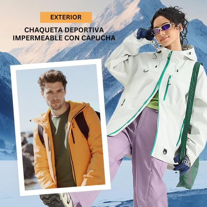 DriftEdge - Impermeable Cremallera Senderismo Chamarra