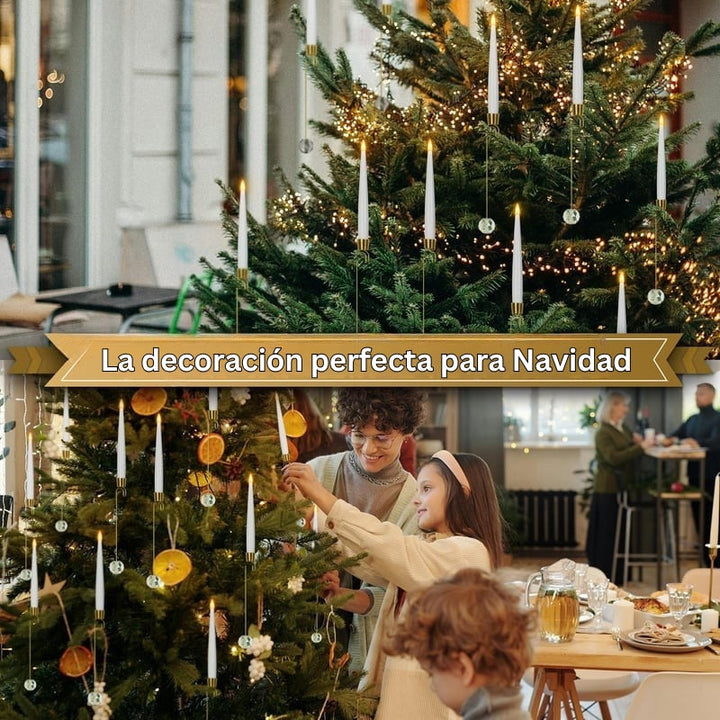 TreeLume - Velas LED Para árboles De Navidad Con Gancho Para Bola De Cristal