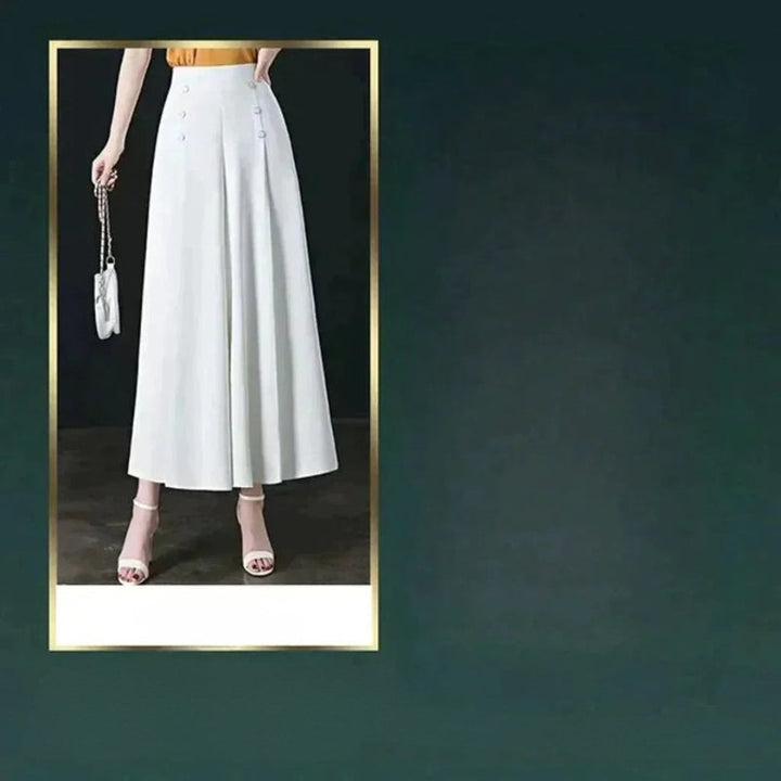 Malou - Elegante Pantalón de Pata Ancha Plisado