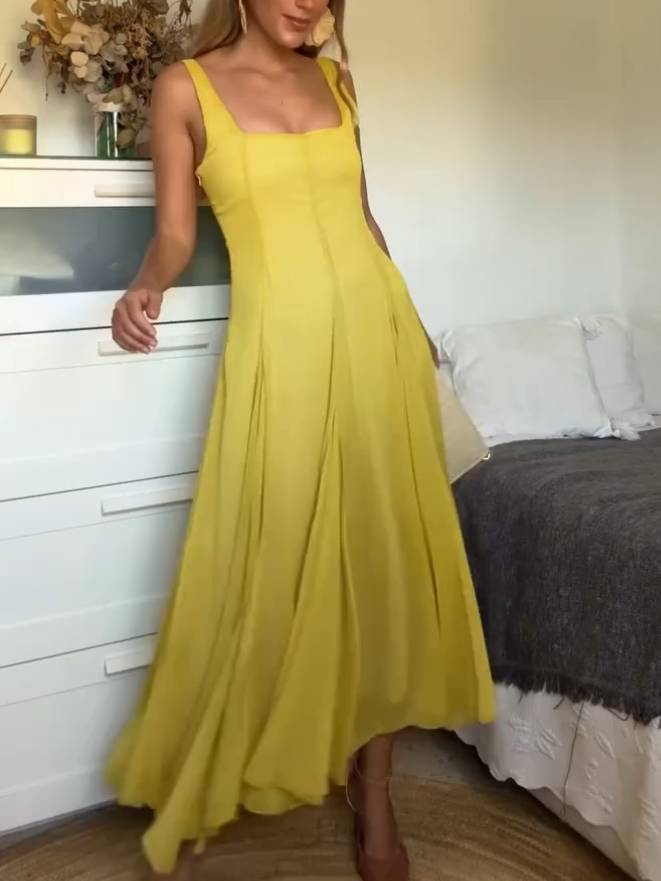 Solmaz - Vestido Largo Informal Con Tirantes