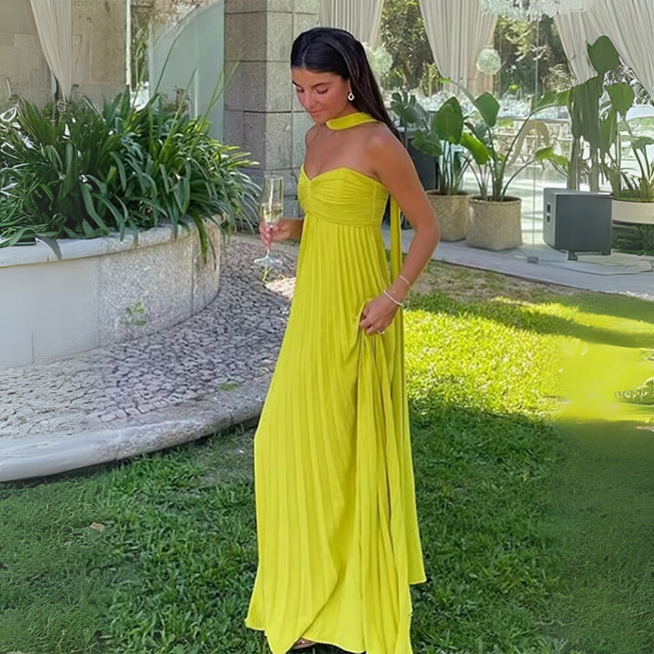 Melista - Elegante Vestido Largo Plisado