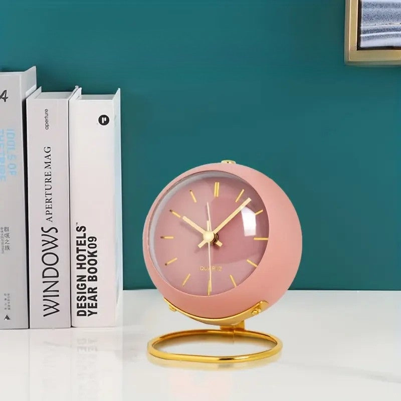 NordAura - Reloj De Escritorio Silencioso De Inspiración Nórdica Para La Decoración Del Hogar