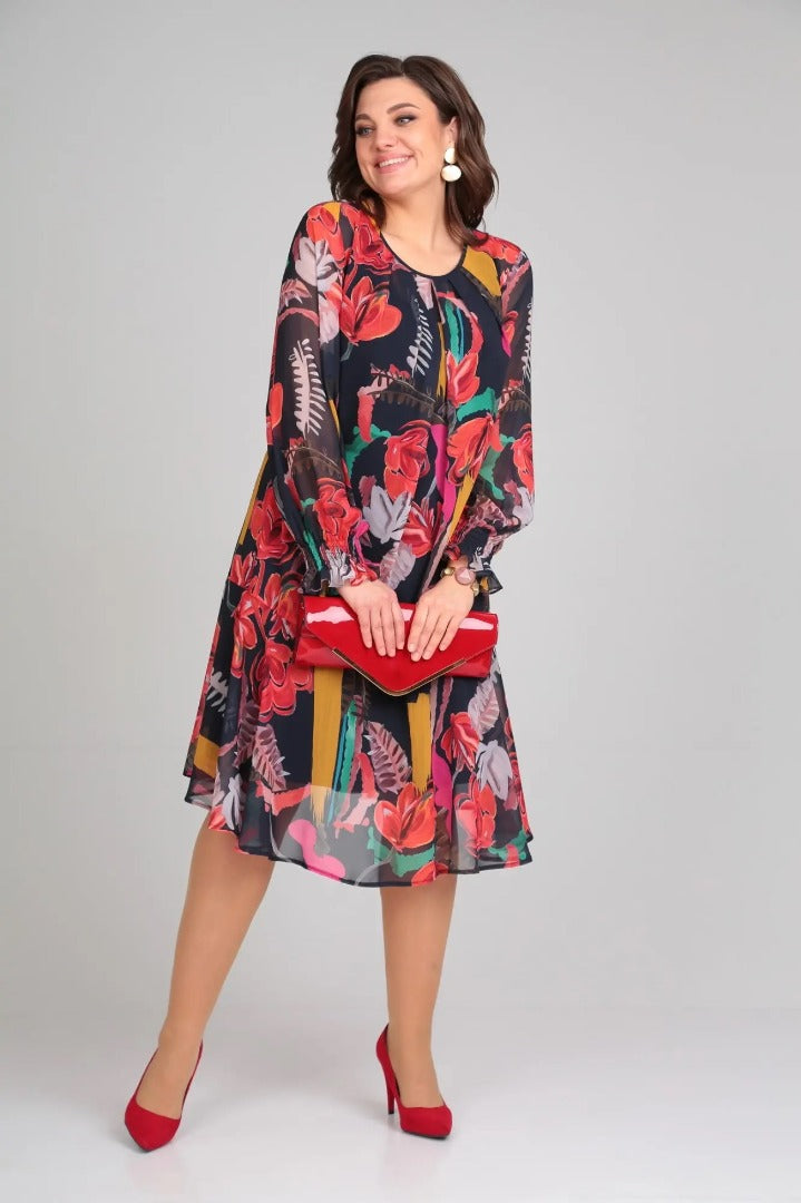 Vinoshika - Vestido Floral Elegante