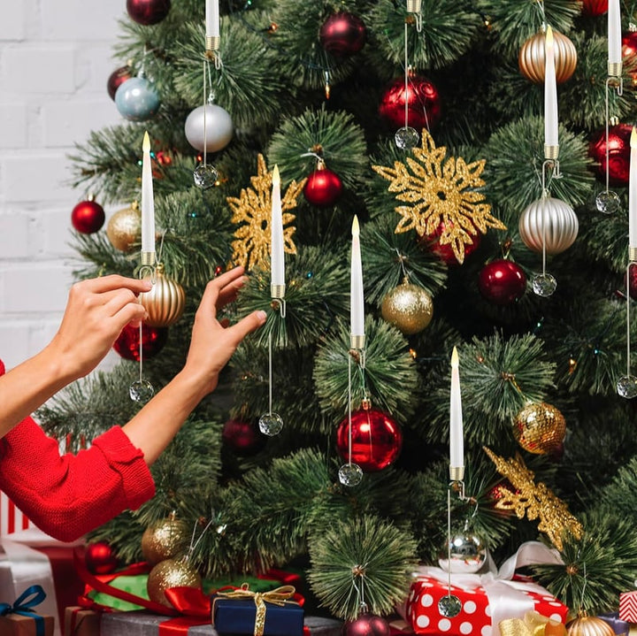 TreeLume - Velas LED Para árboles De Navidad Con Gancho Para Bola De Cristal