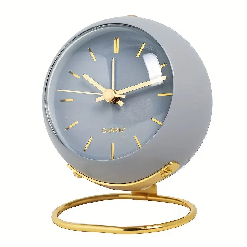 NordAura - Reloj De Escritorio Silencioso De Inspiración Nórdica Para La Decoración Del Hogar