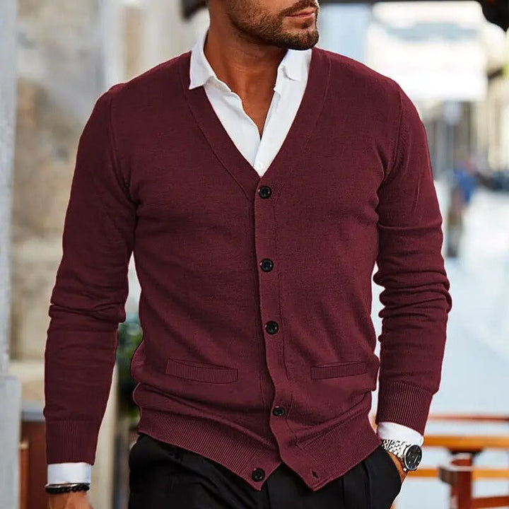 Dunstan - Casual Cuello En V Cárdigan