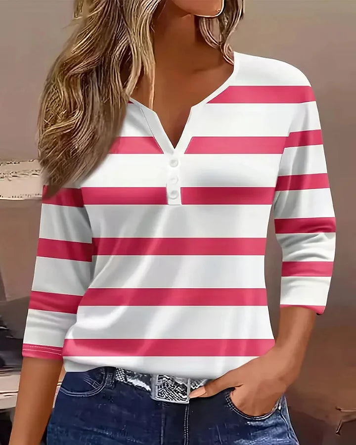 Ainhoa - Blusa De Manga Larga Con Rayas Universales