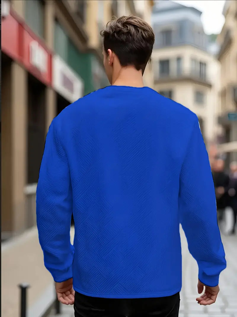 Malinga - Sudadera Informal Con Estampado Geométrico y Manga Larga