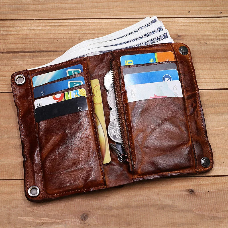 EliteHide - Cartera De Cuero Con Ranuras Para Varias Tarjetas Hecha a Mano