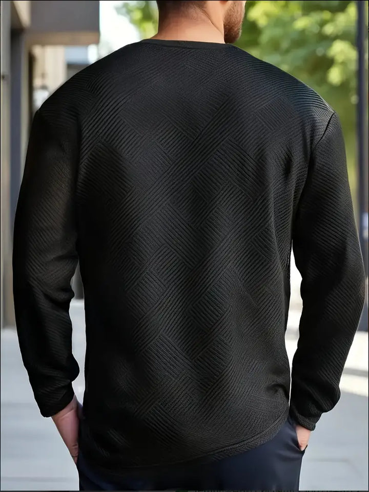 Malinga - Sudadera Informal Con Estampado Geométrico y Manga Larga