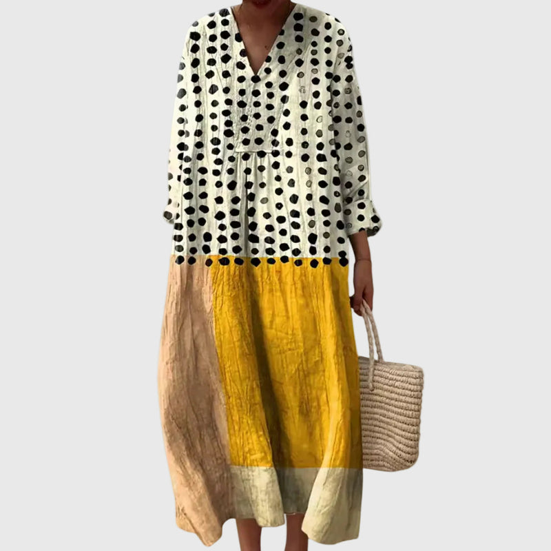 Elyana - Vestido Midi Oversize Con Cuello en V