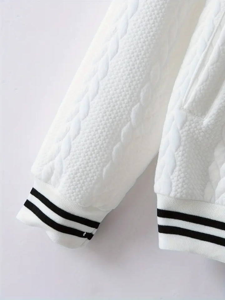 Felips - Chaqueta De Béisbol Jacquard Con Rayas Decorativas