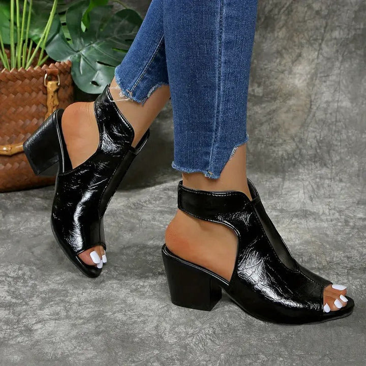 Thomis - Sandalias De Cuero Antideslizantes Con Punta Abierta