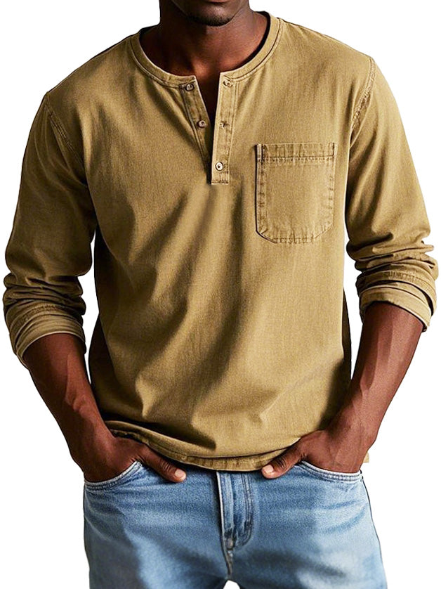 Neil - Camisa Vintage De Manga Larga