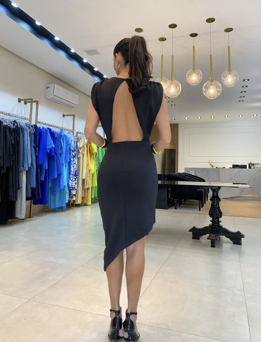 Meelia - Elegante Vestido Midi Sin Mangas