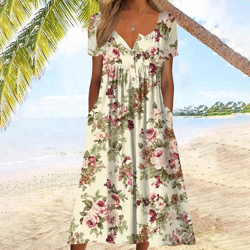 Aliyeen - Vestido Con Estampado Floral Vintage