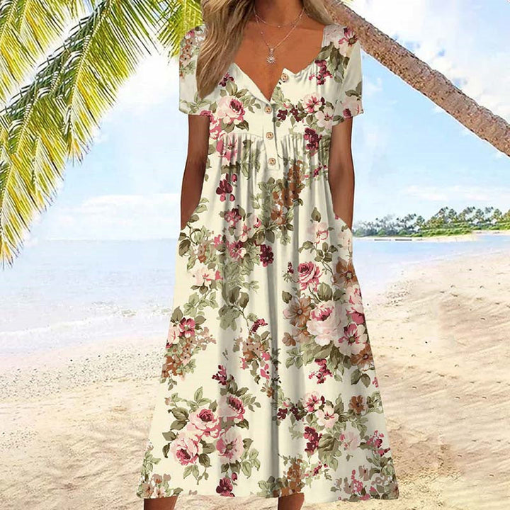 Aliyeen - Vestido Con Estampado Floral Vintage