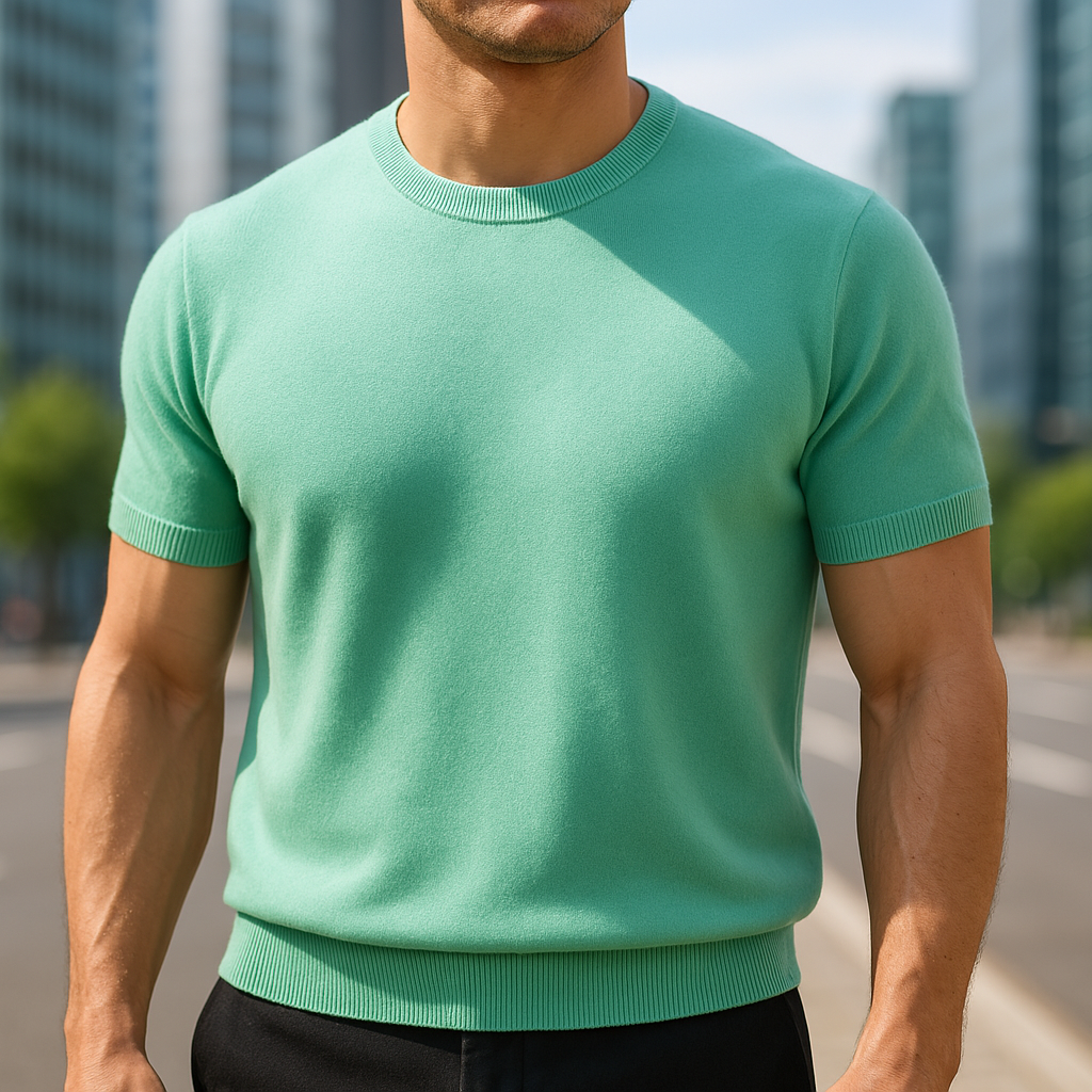 Pankov - Camiseta Elegante De Manga Corta