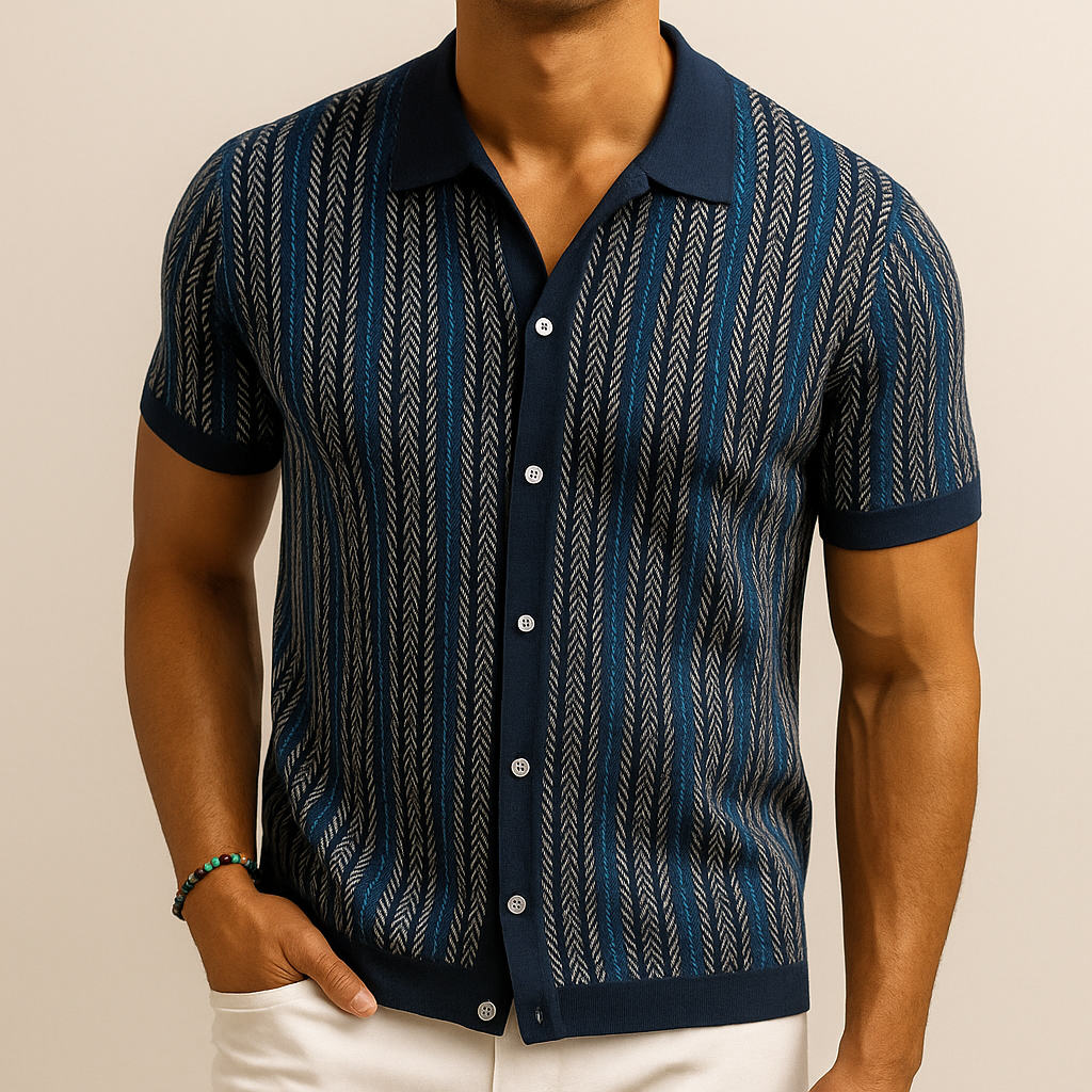 Stark - Elegante Camisa De Manga Corta Con Botones
