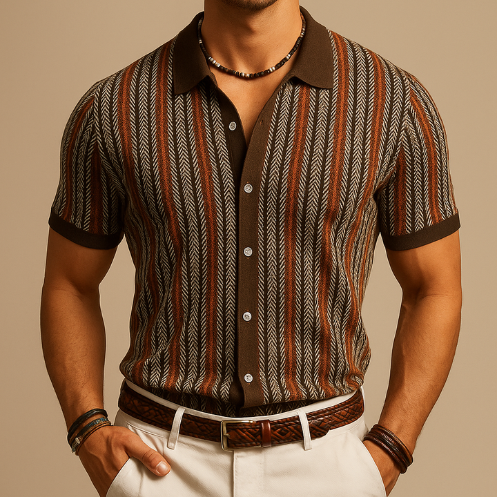 Stark - Elegante Camisa De Manga Corta Con Botones