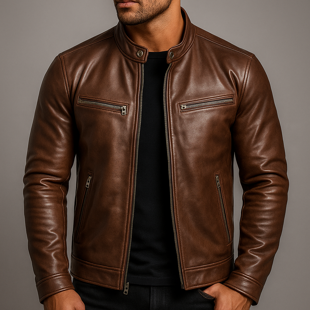 Hador - Chaqueta de Cuero Vintage
