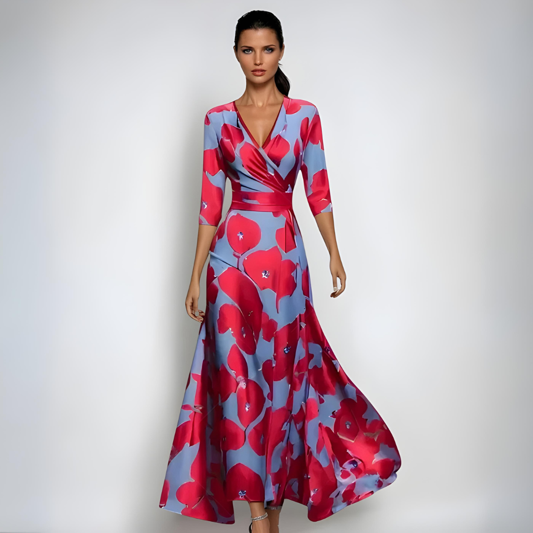 Annemiek - Lujoso Vestido Floral