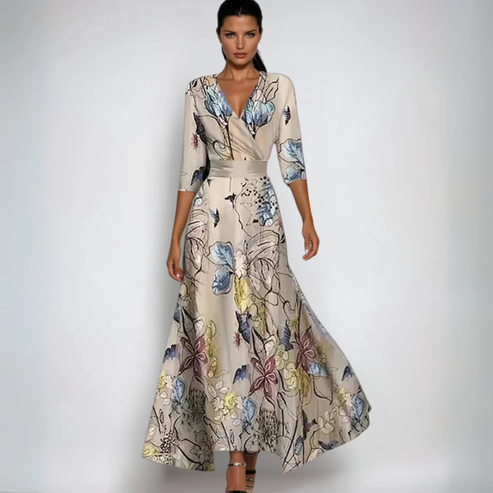 Annemiek - Lujoso Vestido Floral