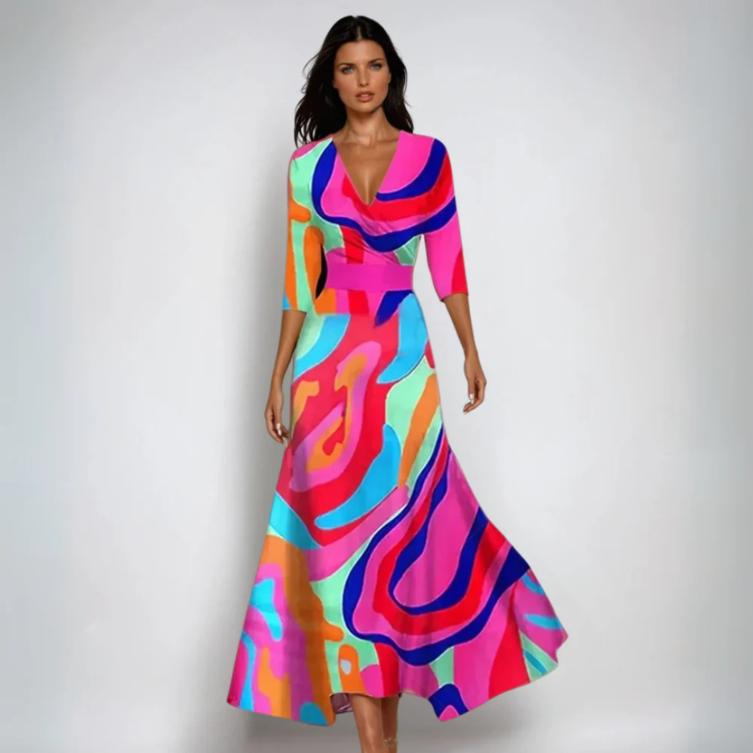 Annemiek - Lujoso Vestido Floral