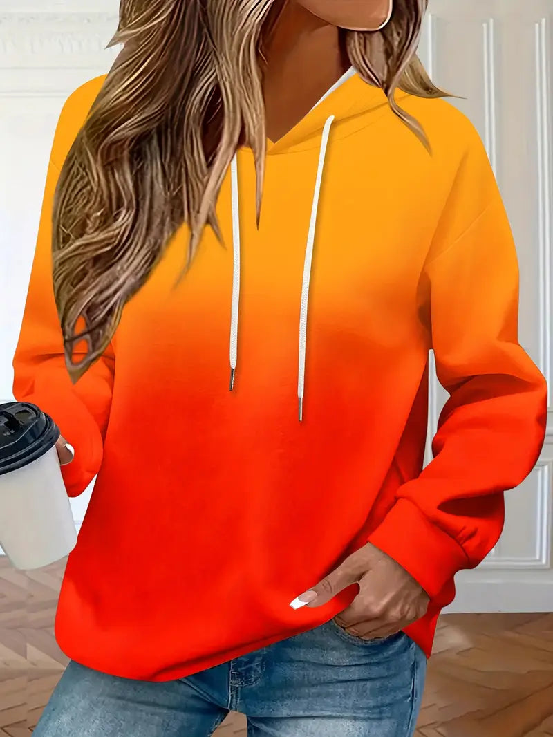 Areeqa - Sudadera Con Capucha y Cordón Ajustable En Colores Degradados