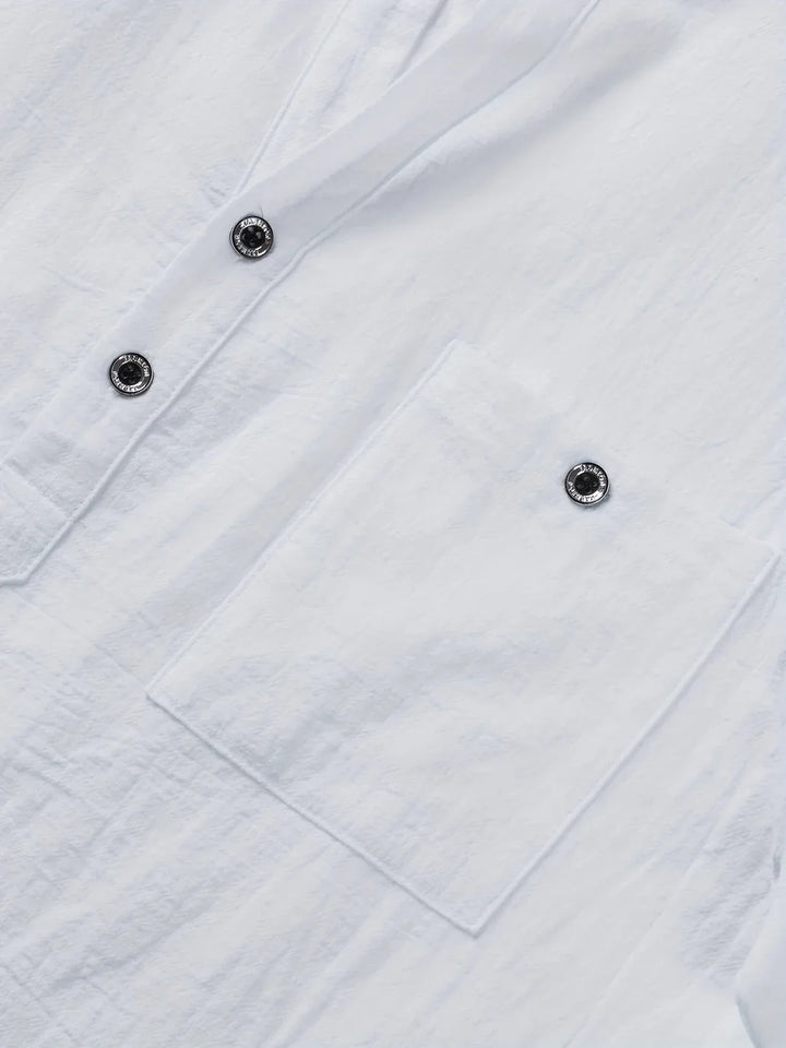 Markos - Camisa Informal De Manga Corta Con Botones