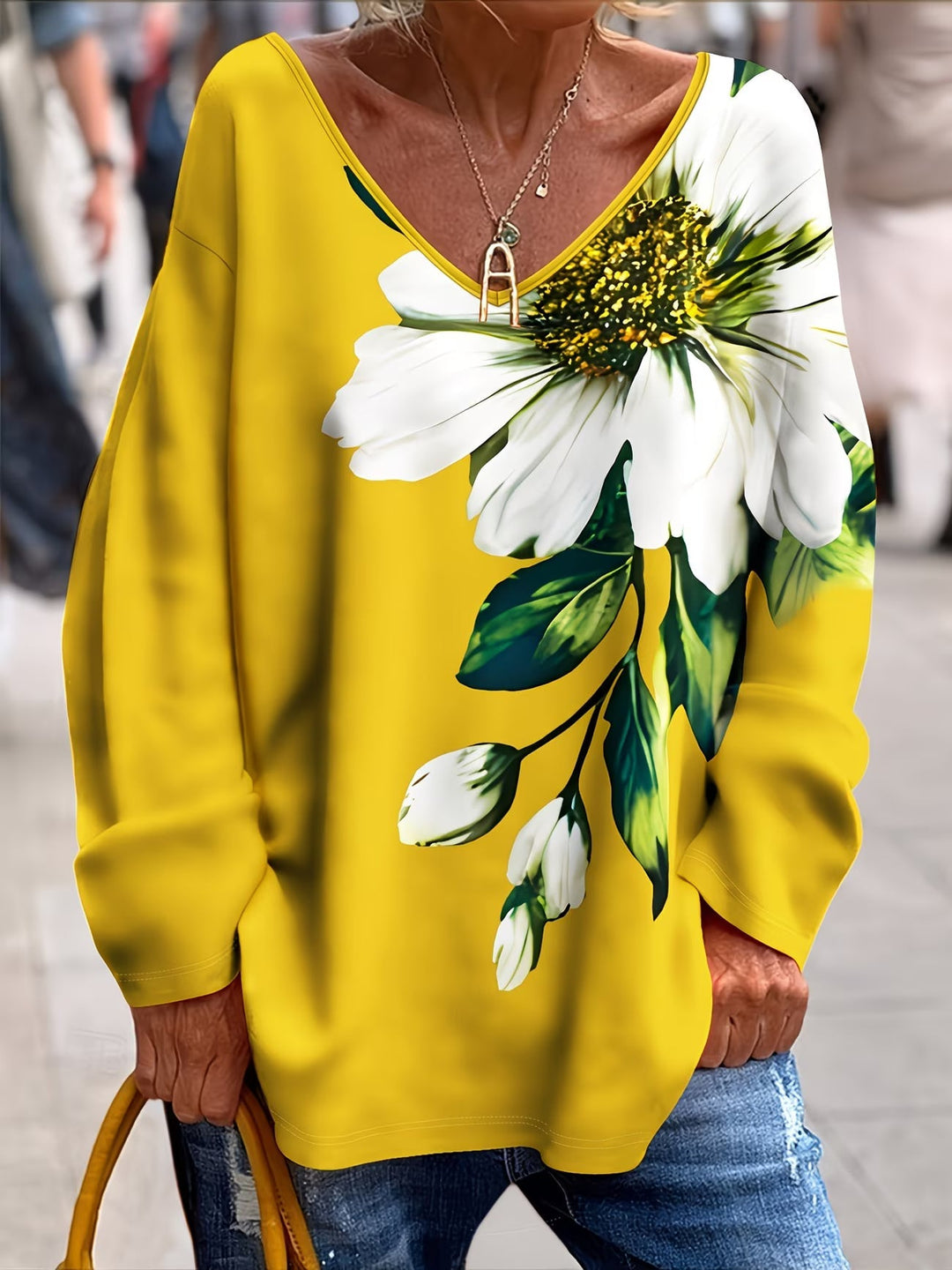 Daphna - Camiseta Oversize Con Estampado Floral